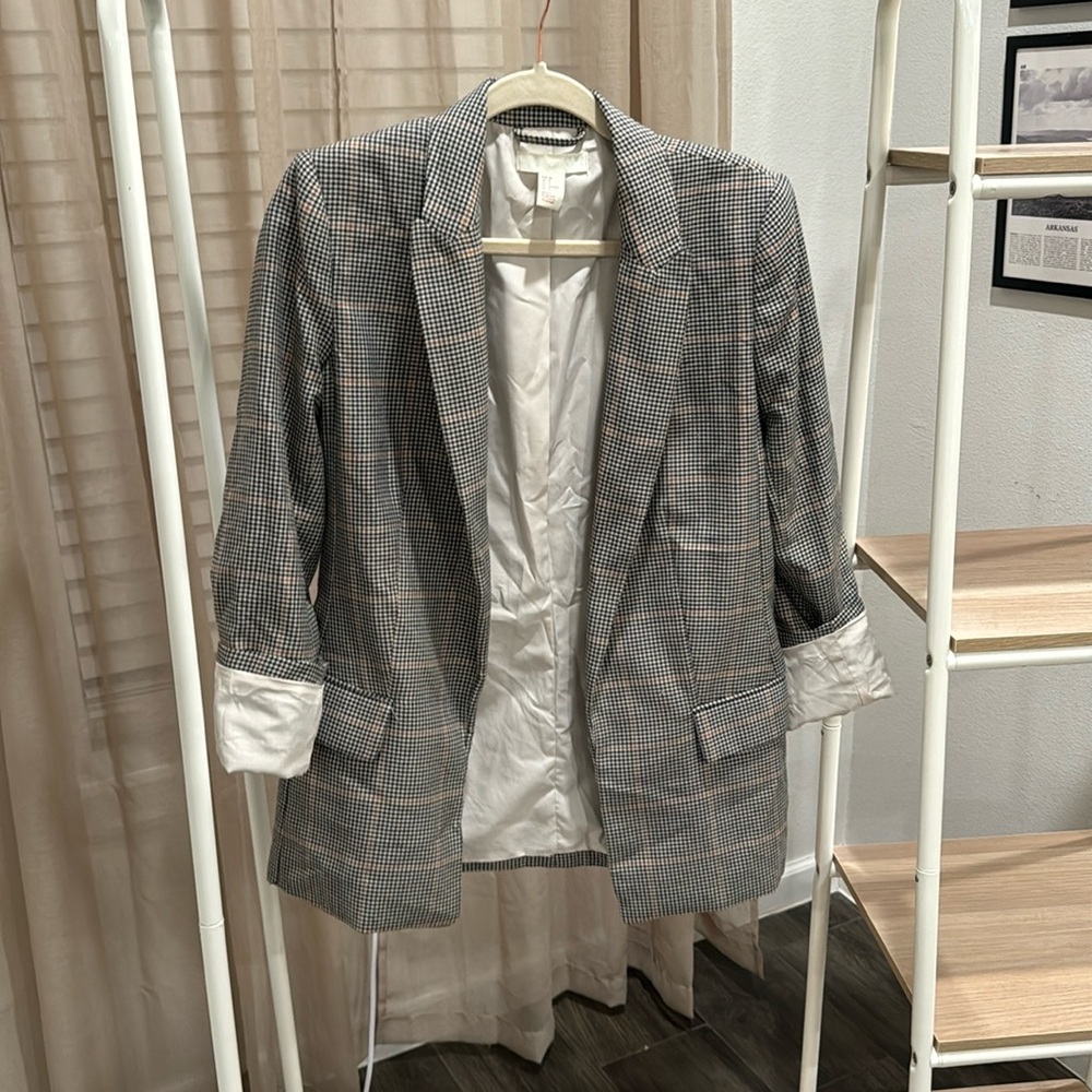 H&M Plaid Blazer (Size 4)